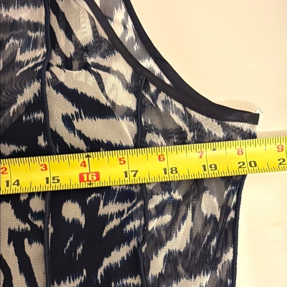 Jessica Howard Blue and Black Sheath Maxi Dress - Picture 7 of 9